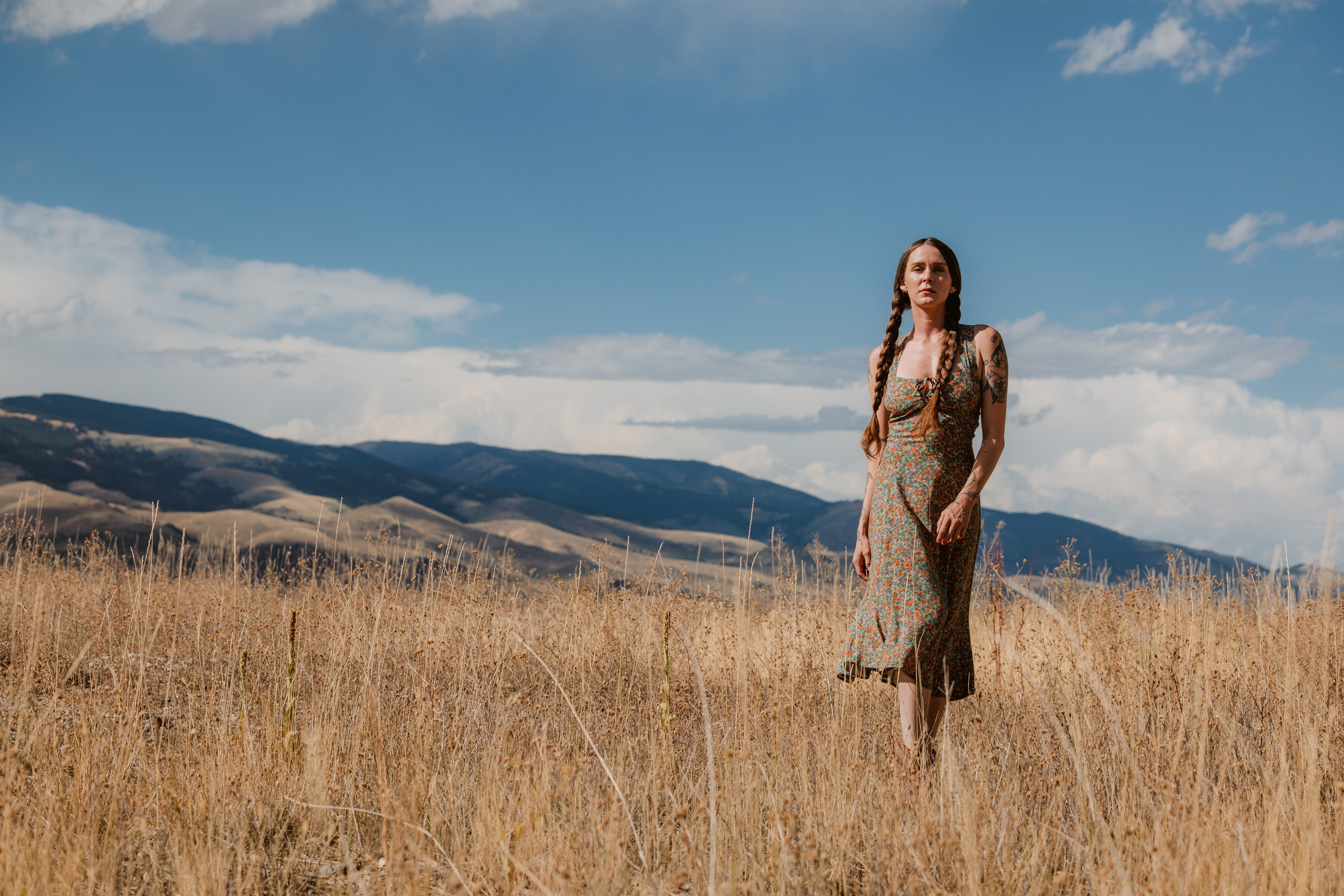 Dunton Dress - Poppy Skies