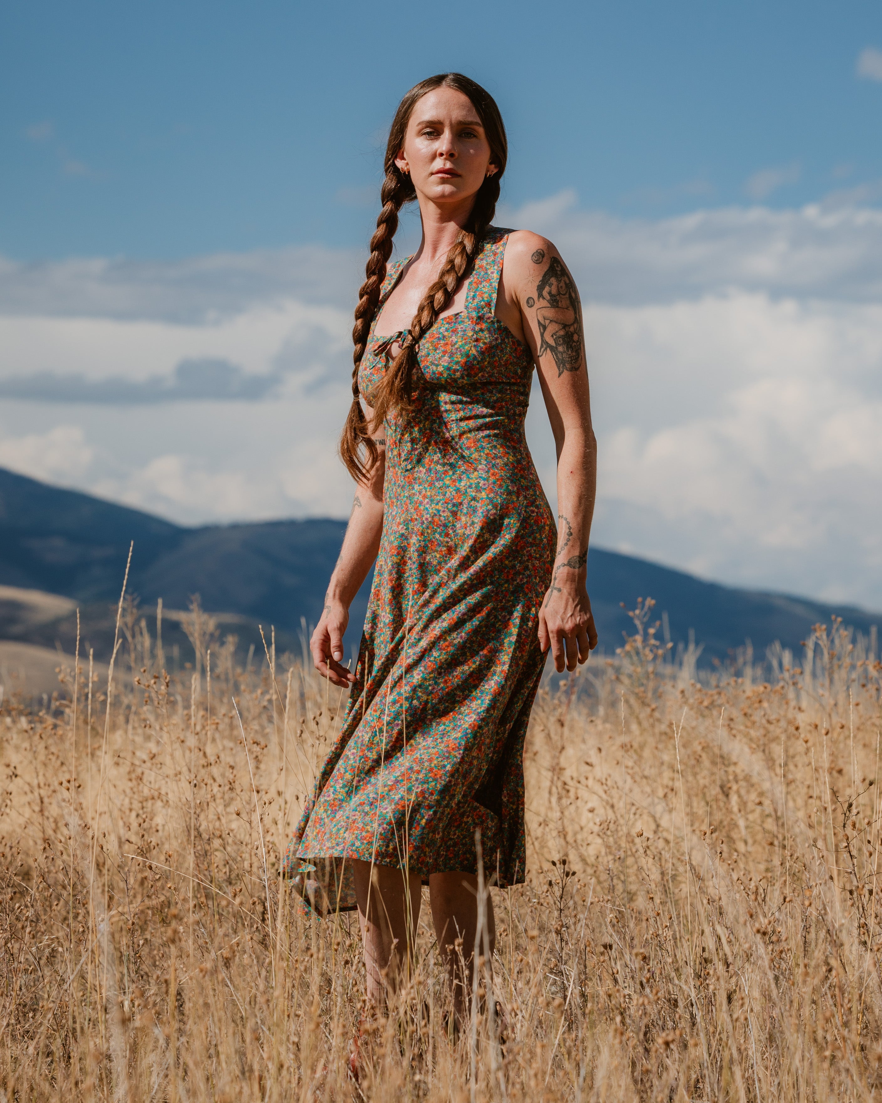 Dunton Dress - Poppy Skies