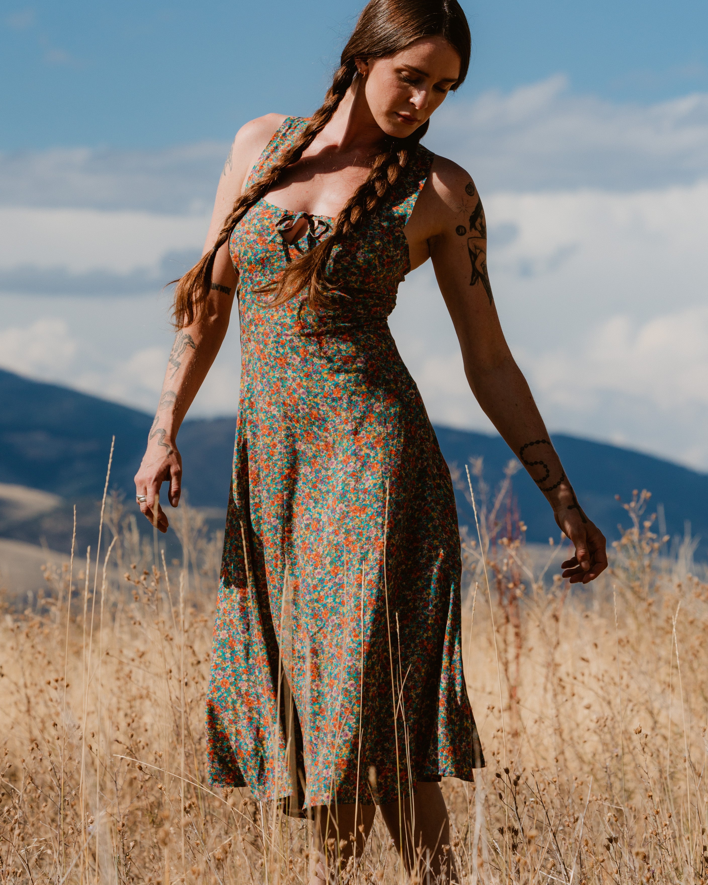 Dunton Dress - Poppy Skies