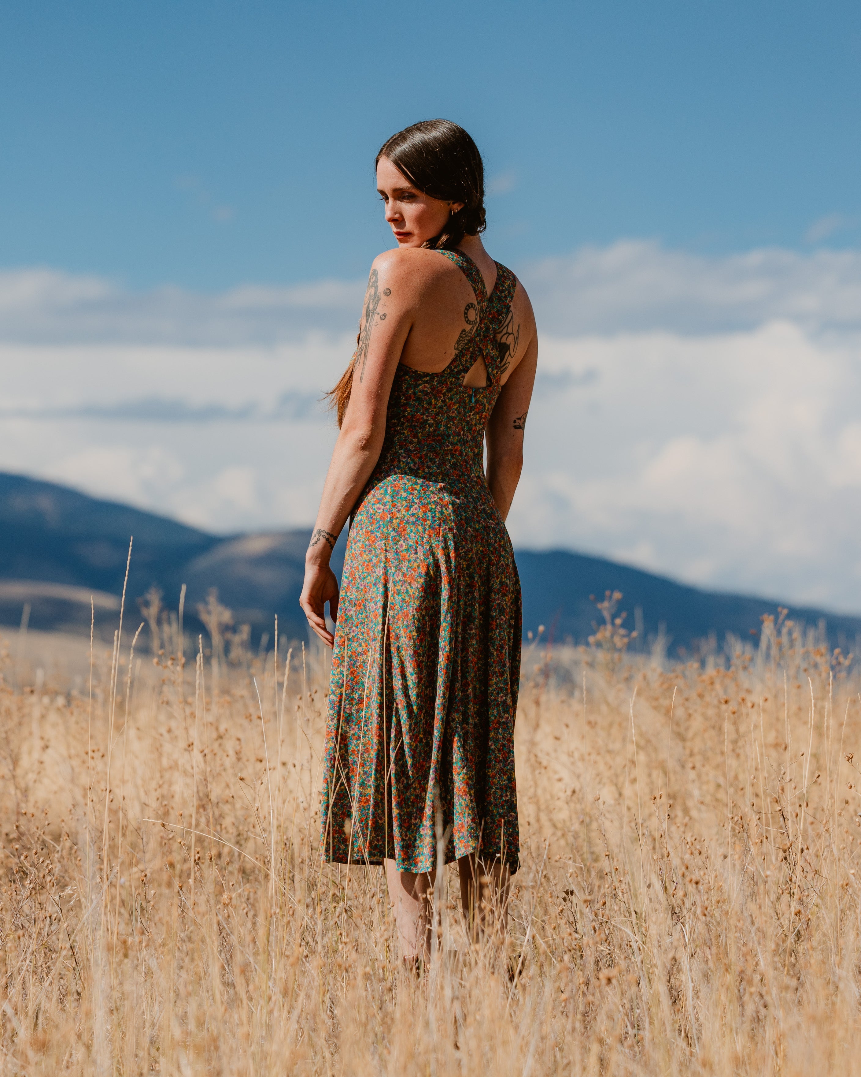Dunton Dress - Poppy Skies