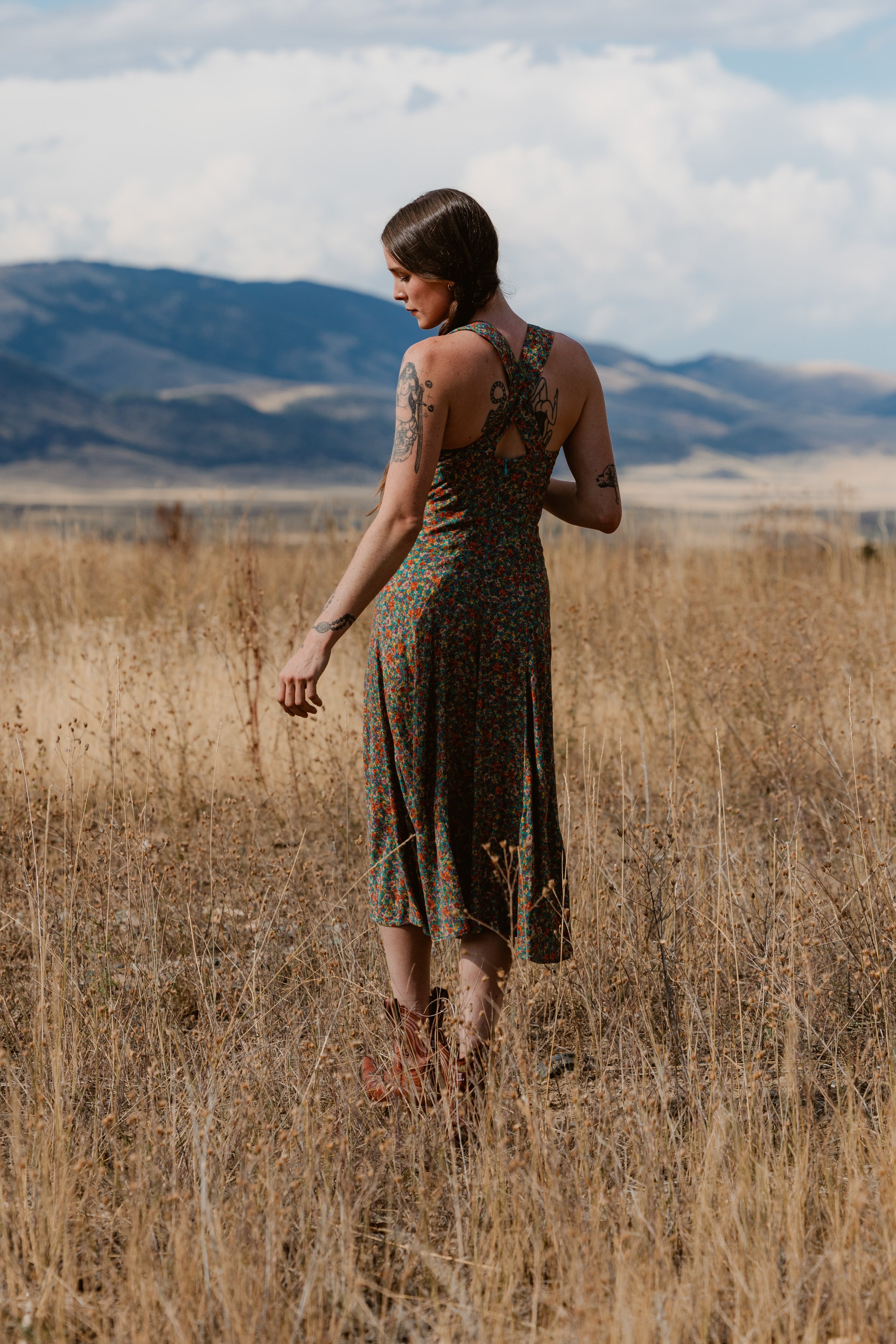 Dunton Dress - Poppy Skies