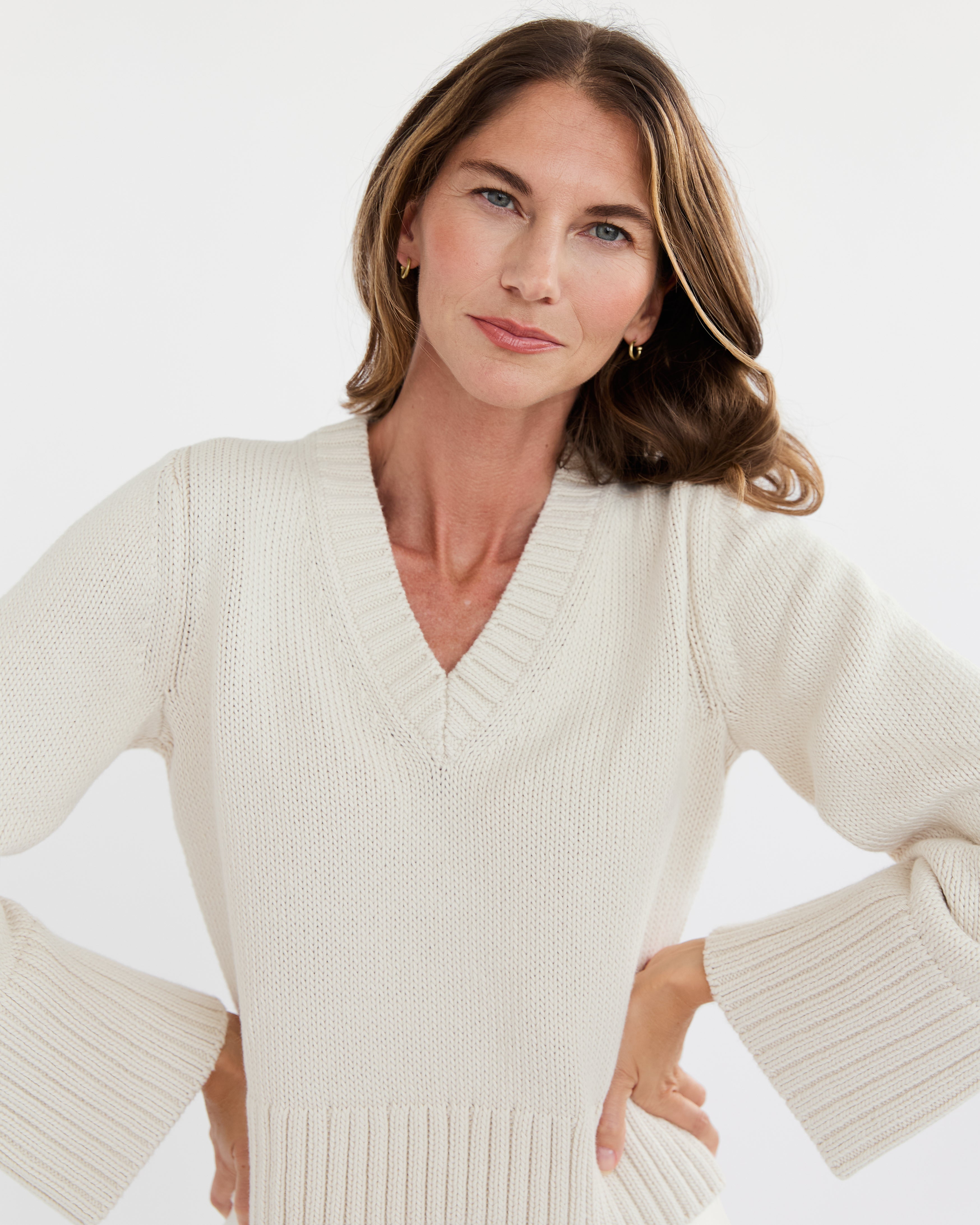 The Easton Cotton Sweater - Ivory