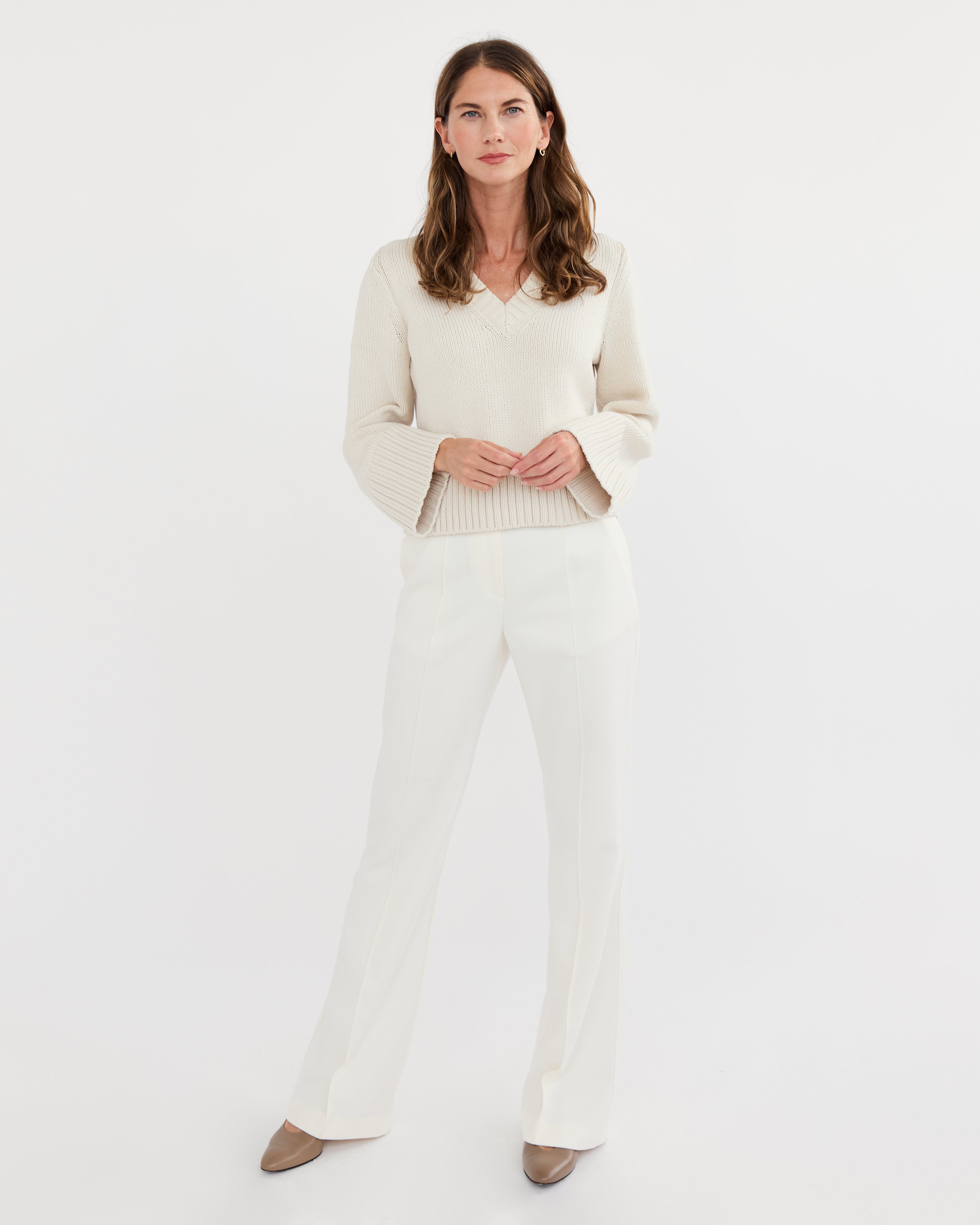 The Easton Cotton Sweater - Ivory