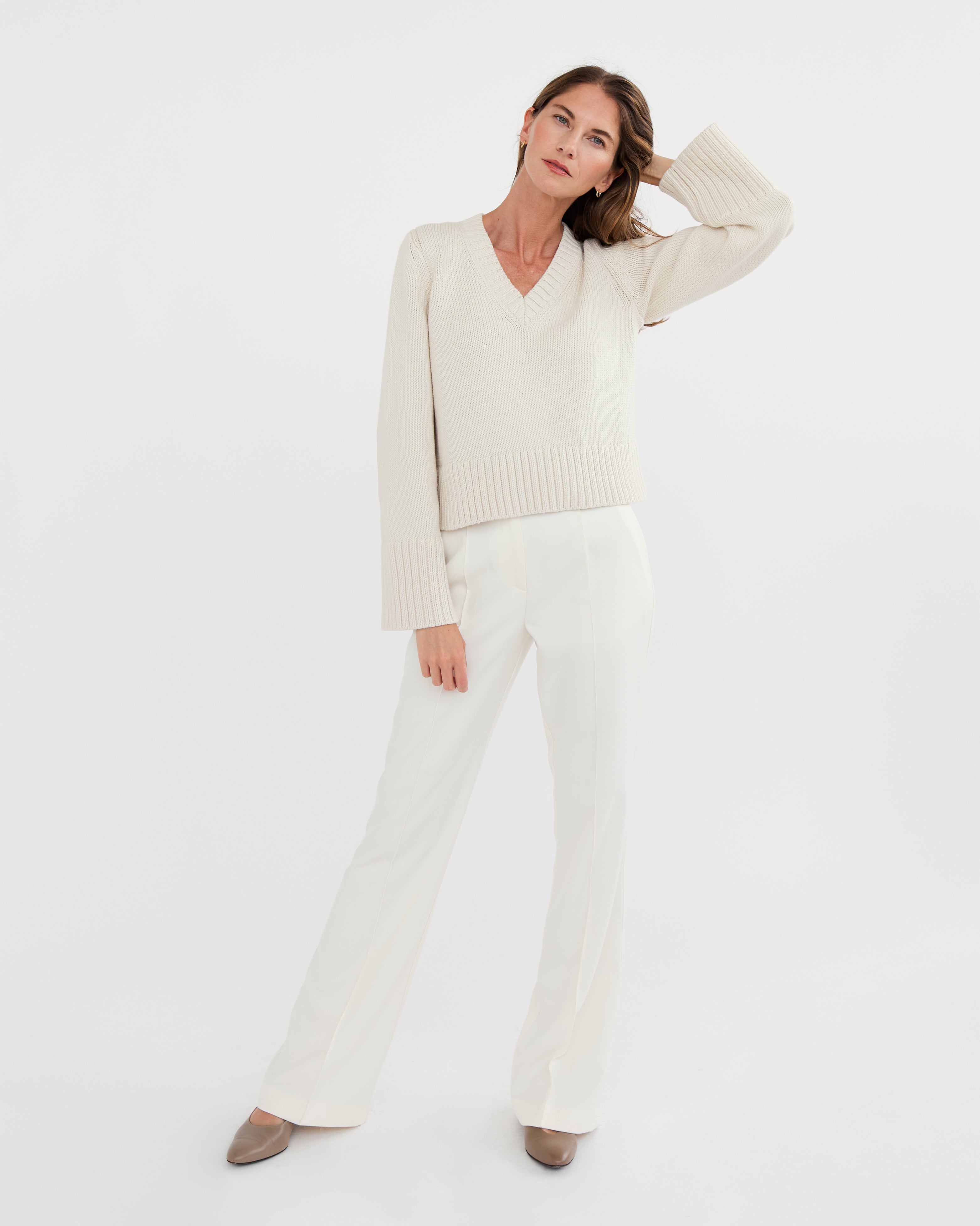 The Easton Cotton Sweater - Ivory