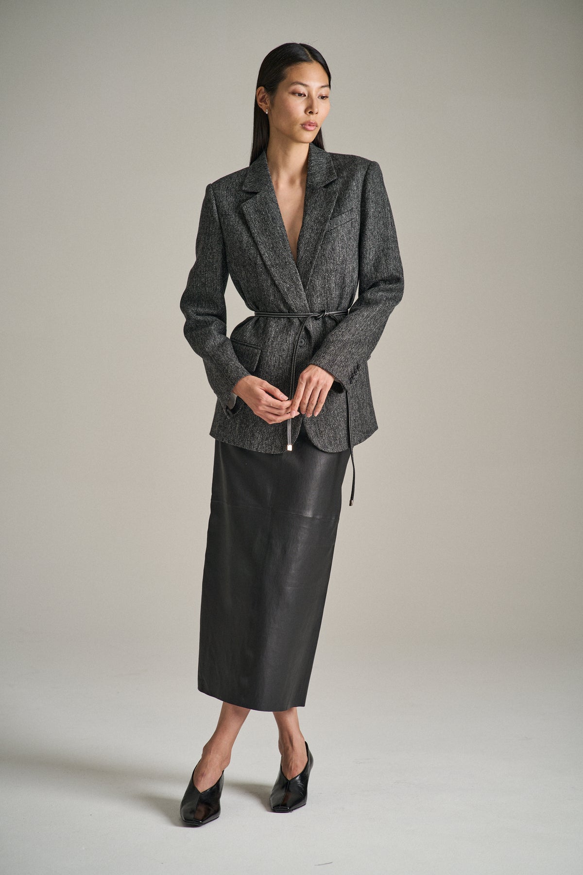 SUTTON BLAZER - B&W Tweed