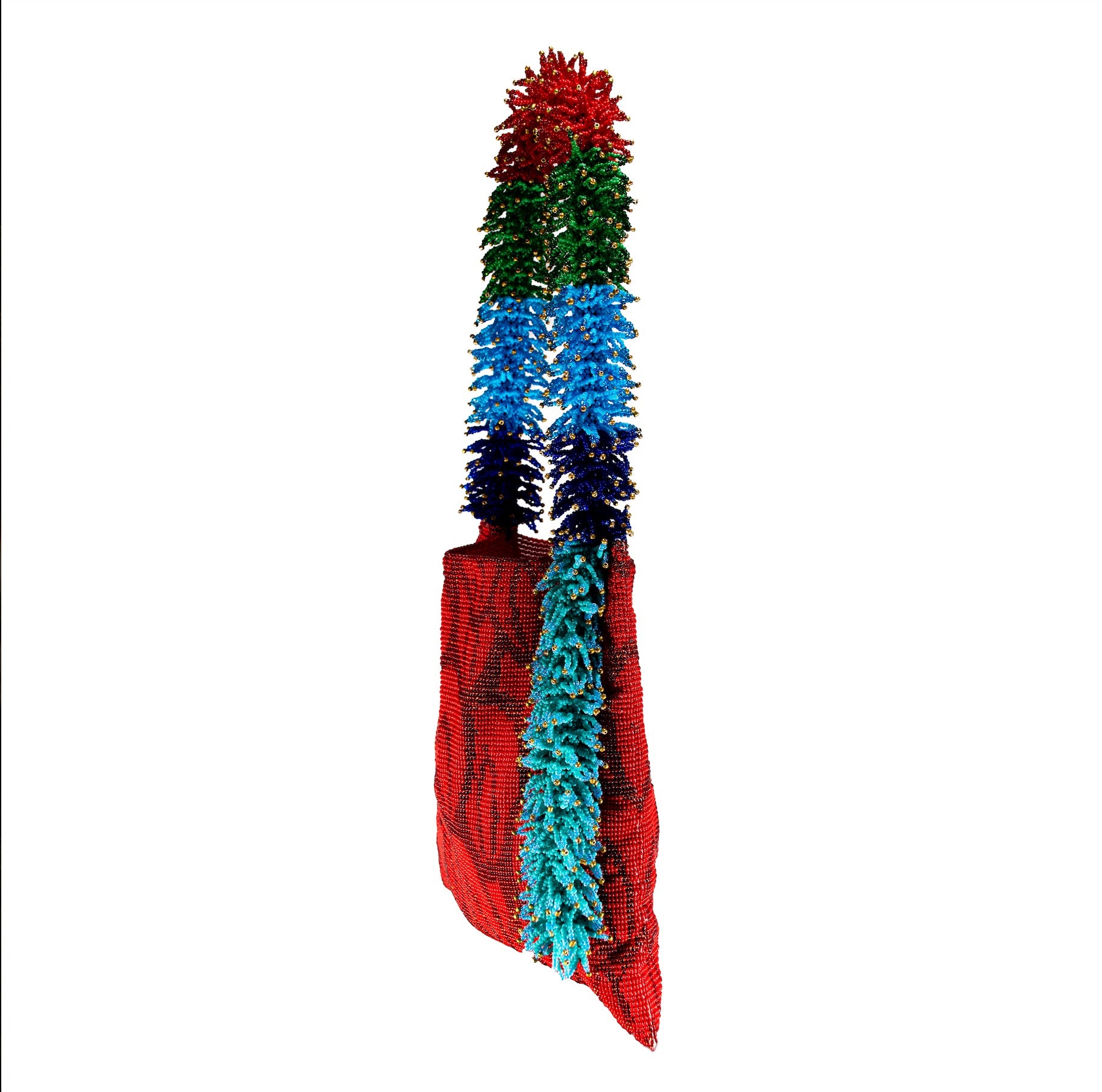 CLASH OF PRINTS BAG - MACAW RED, GREEN, BLUE & TURQUOISE