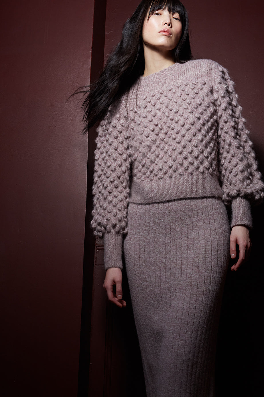 CAMILA SWEATER - PINK MELANGE