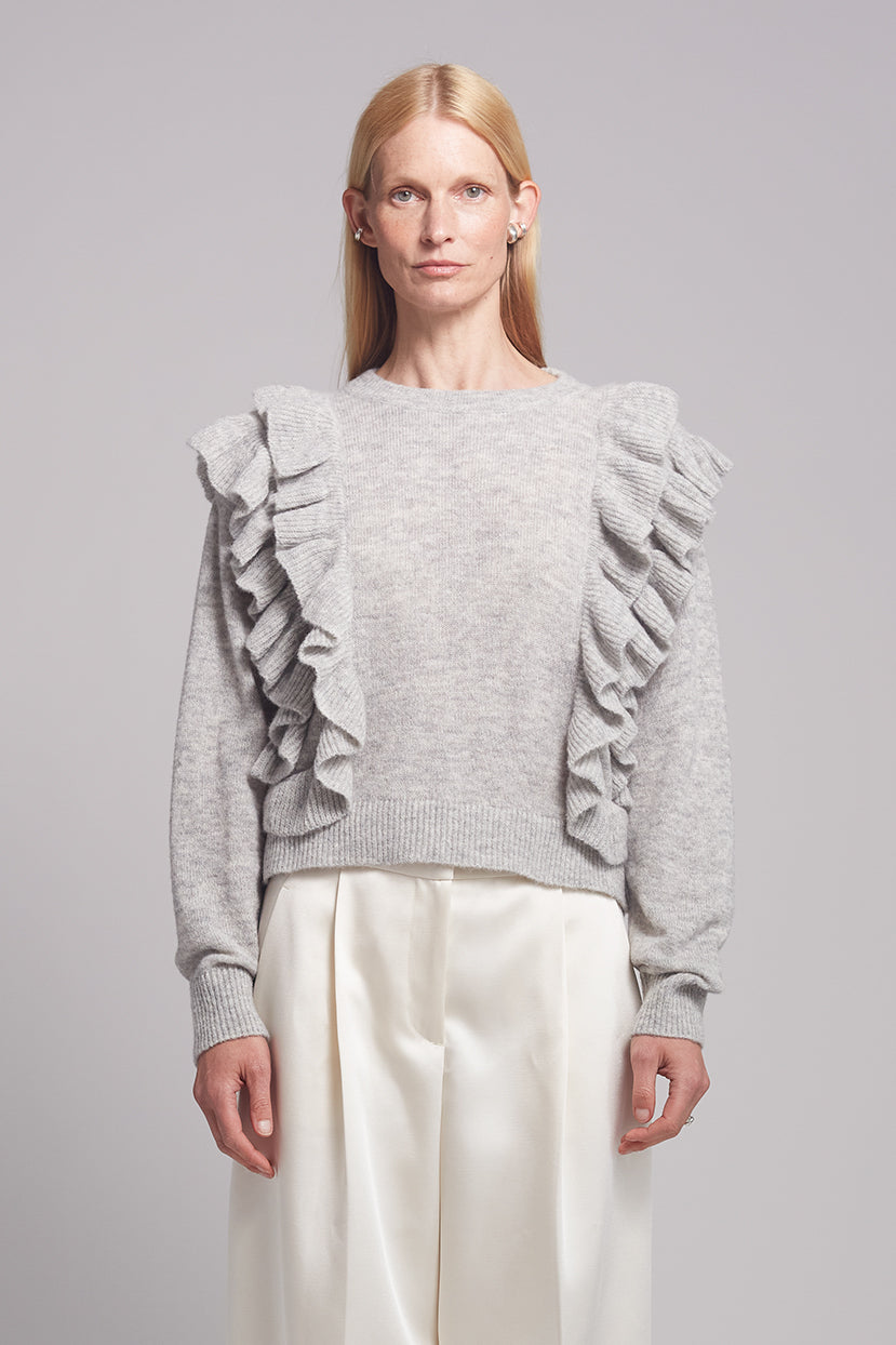ELINA SWEATER | PALE GREY MELANGE