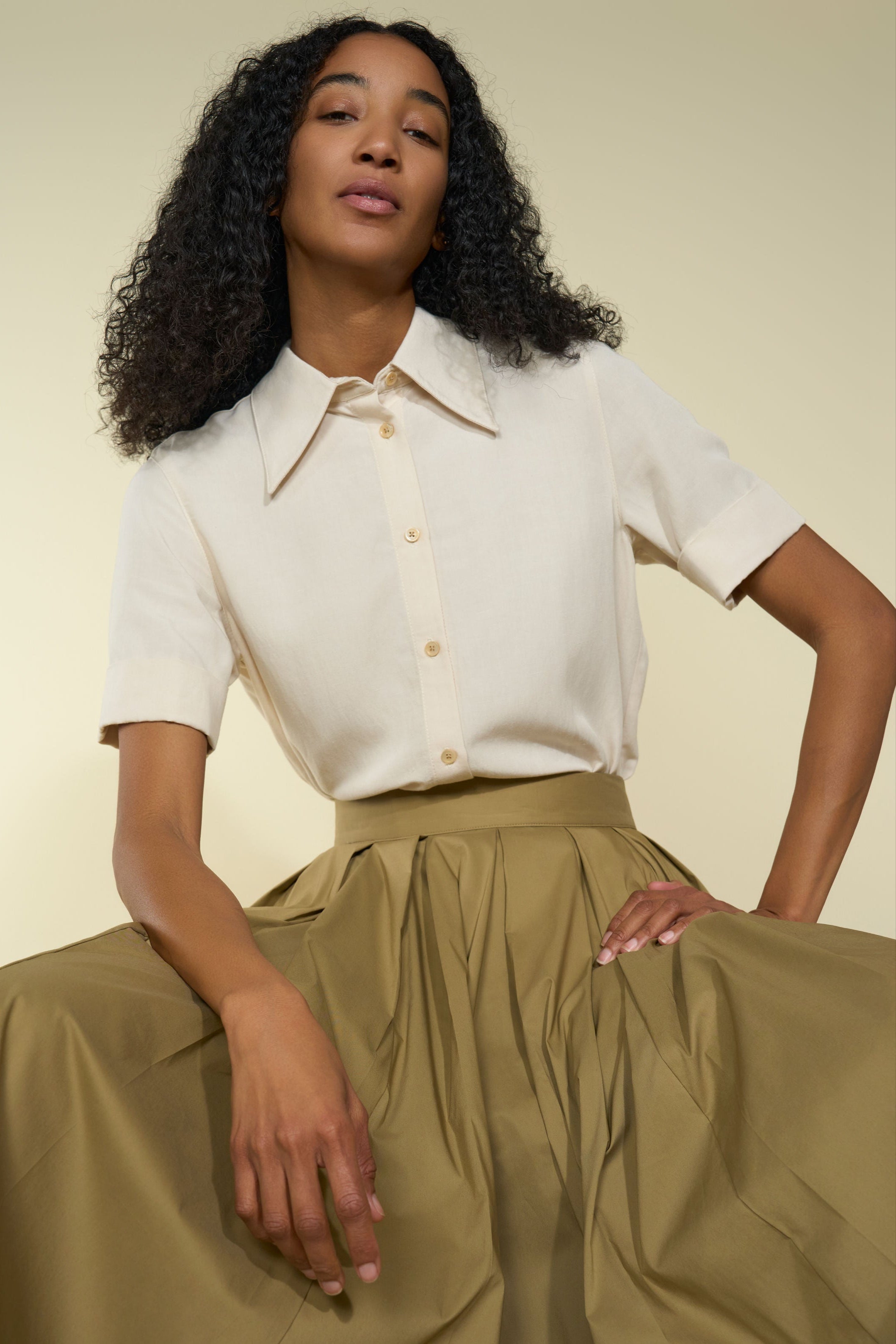 CHICURA SHIRT- GESSO/CREAM
