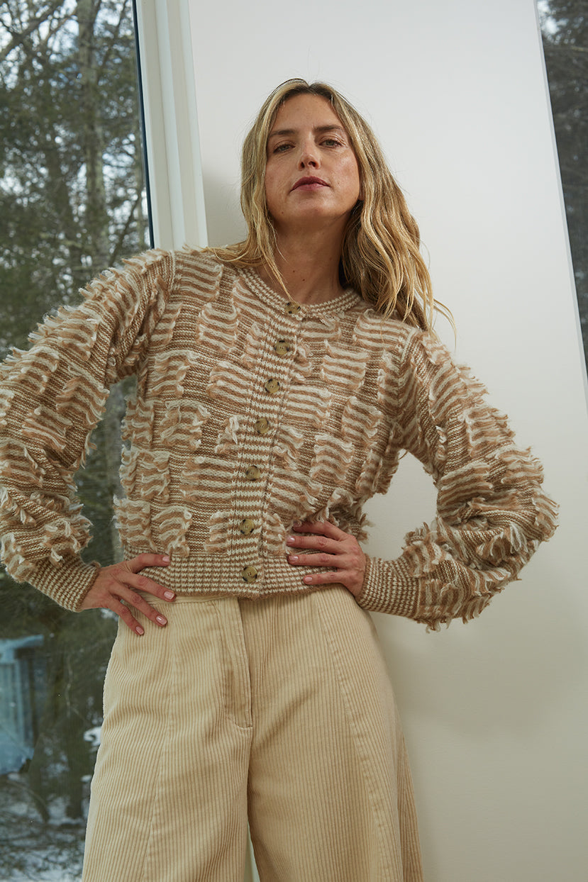 Eleven Six Mina Cardi in Camel & Ivory