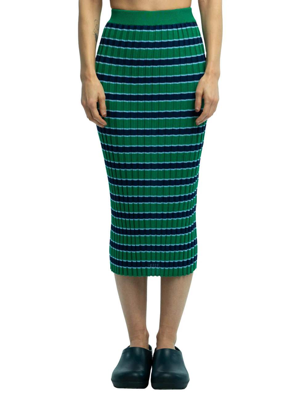 Darla Striped Ribbed Skirt
