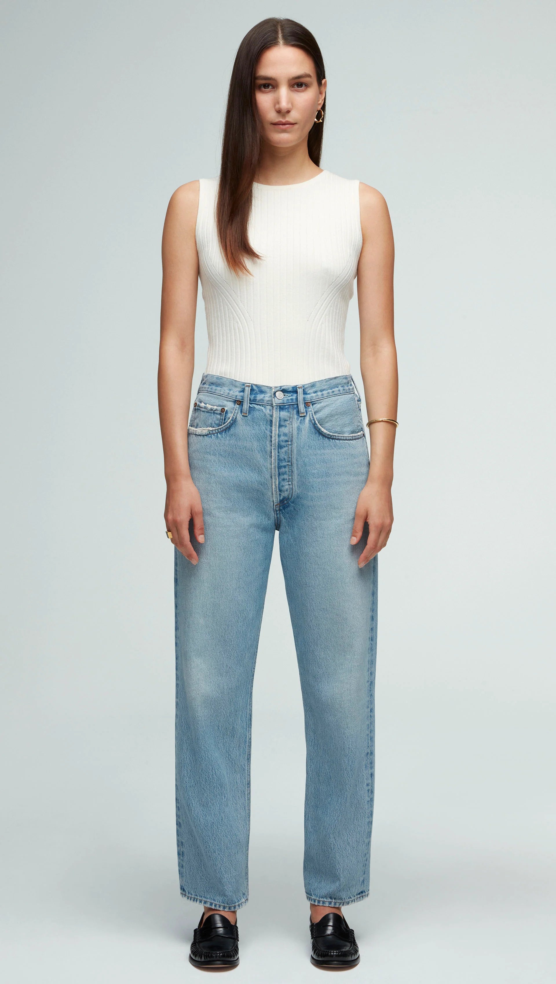 AGOLDE 90s MIDRISE LOOSE FIT JEANS - LIGHT BLUE/CHARM
