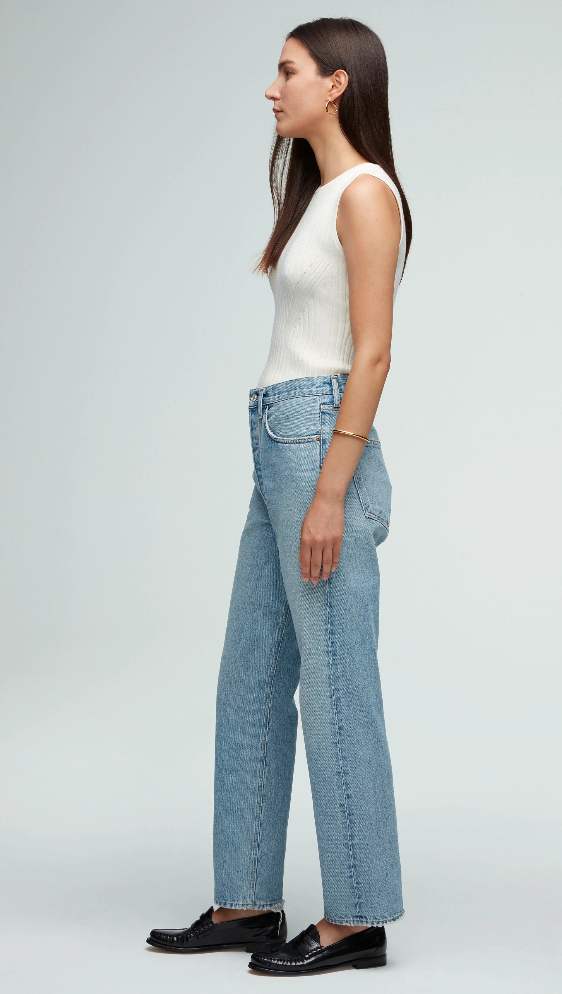 AGOLDE 90s MIDRISE LOOSE FIT JEANS - LIGHT BLUE/CHARM