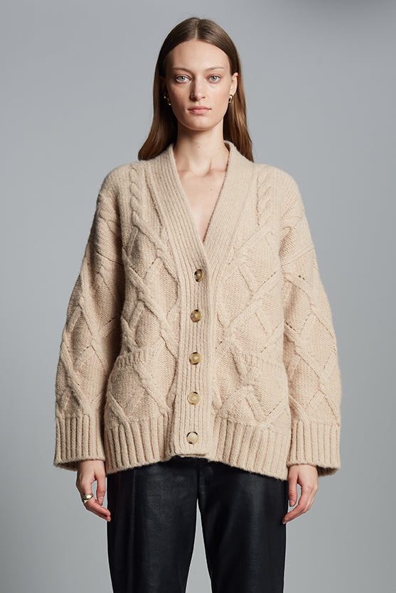 KAYLN CARDI - PALE CAMEL