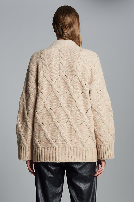 KAYLN CARDI - PALE CAMEL