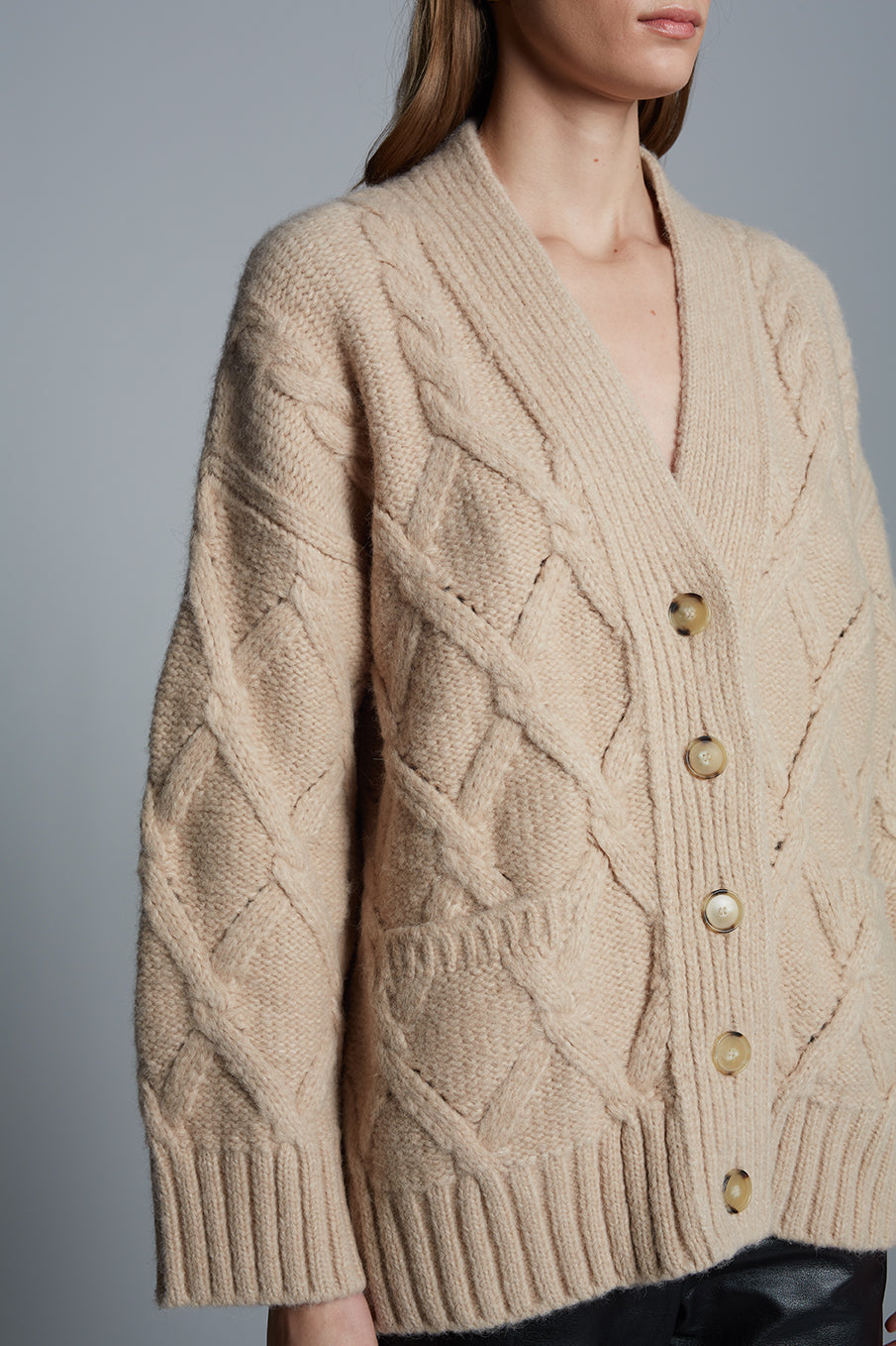 KAYLN CARDI - PALE CAMEL