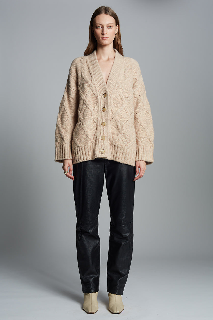 KAYLN CARDI - PALE CAMEL