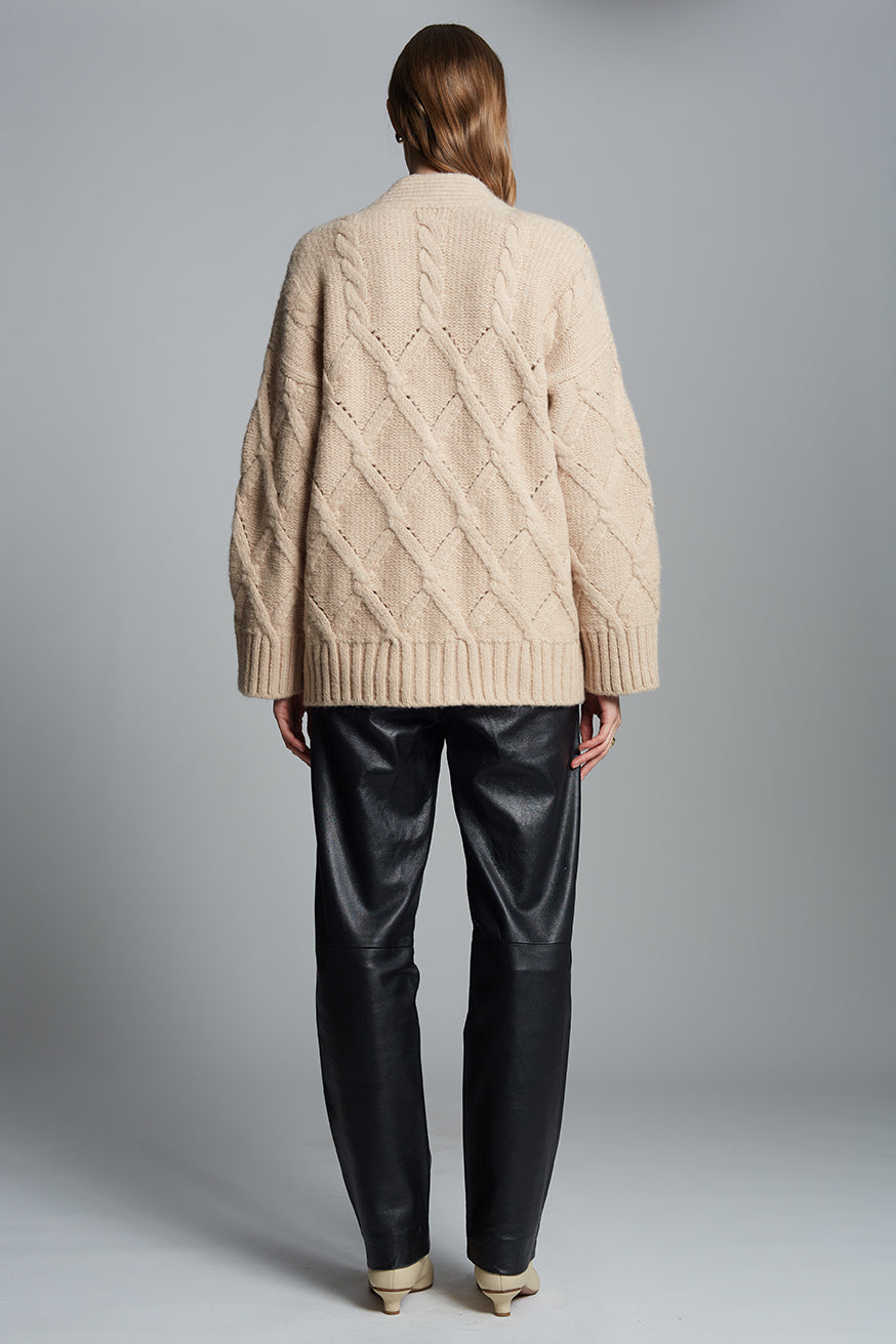 KAYLN CARDI - PALE CAMEL