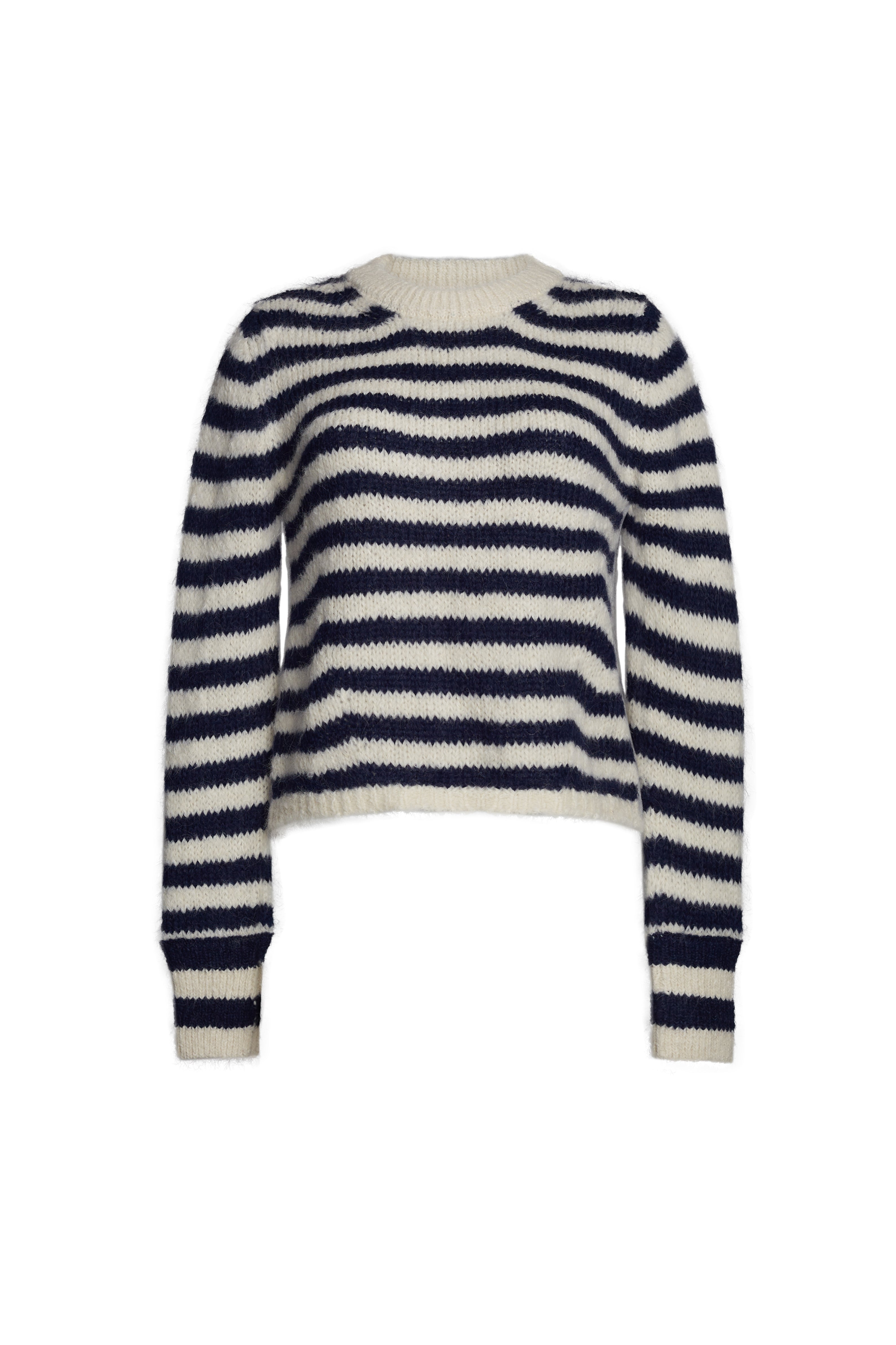 AVA STRIPE SWEATER - IVORY + NAVY