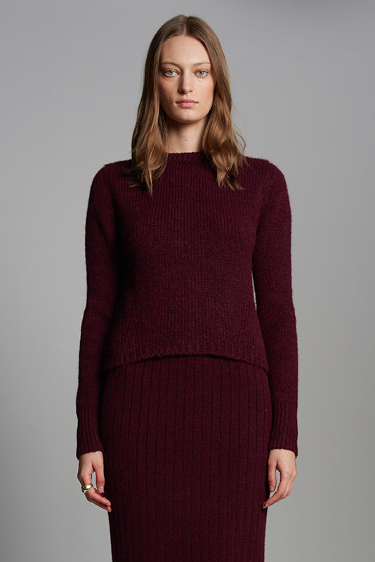 AVA SWEATER - MERLOT