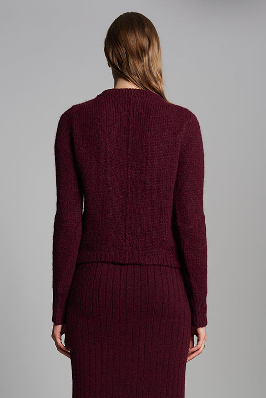 AVA SWEATER - MERLOT