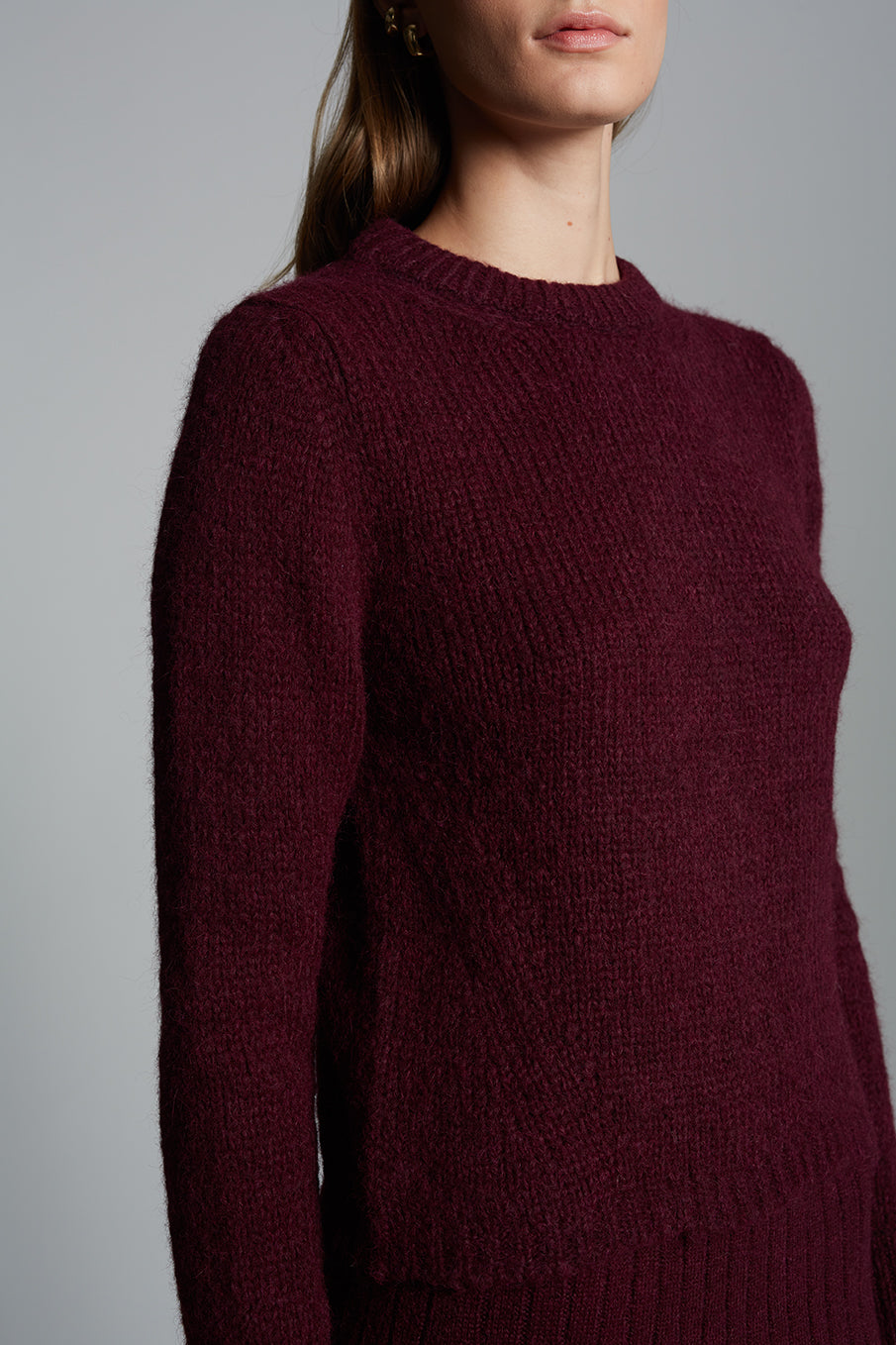 AVA SWEATER - MERLOT