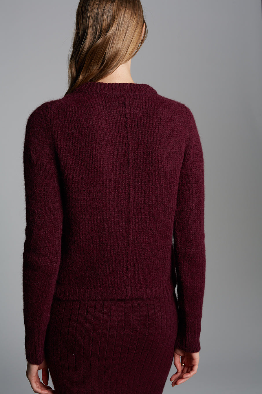 AVA SWEATER - MERLOT