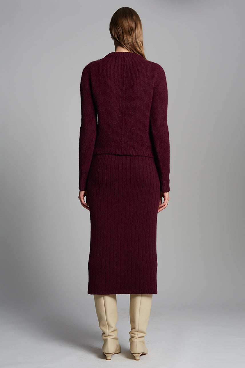 AVA SWEATER - MERLOT
