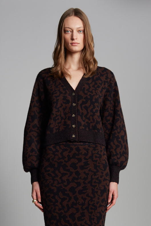 RUMI CARDI - BLACK/ESPRESSO
