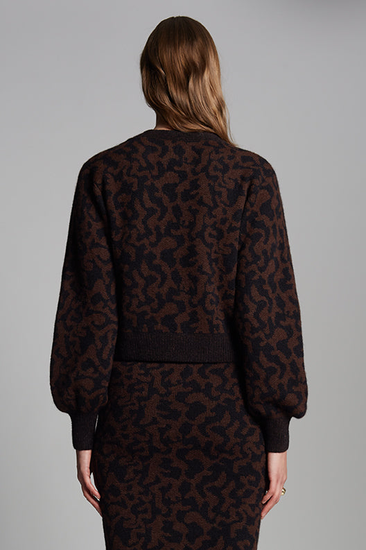 RUMI CARDI - BLACK/ESPRESSO