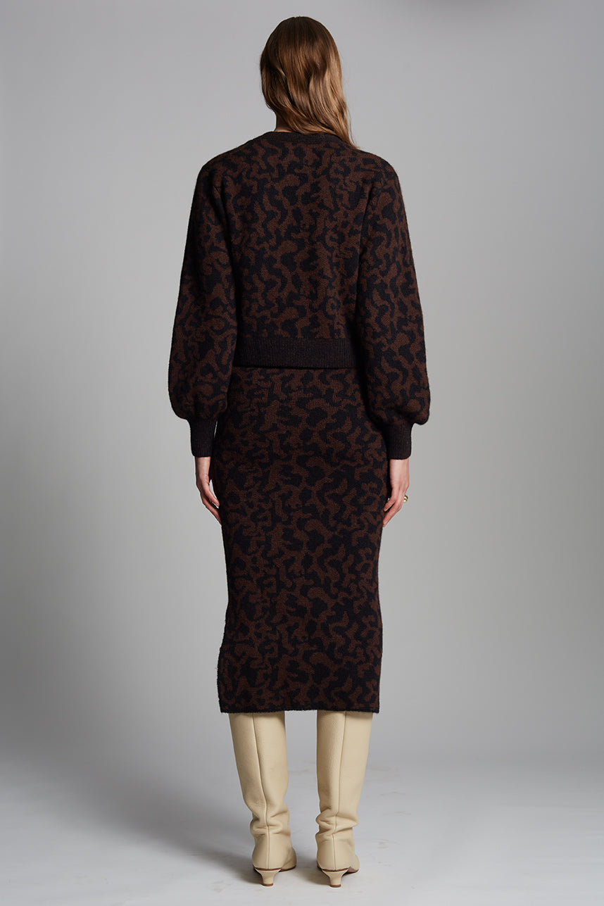 RUMI CARDI - BLACK/ESPRESSO