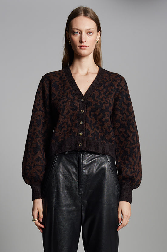 RUMI CARDI - BLACK/ESPRESSO