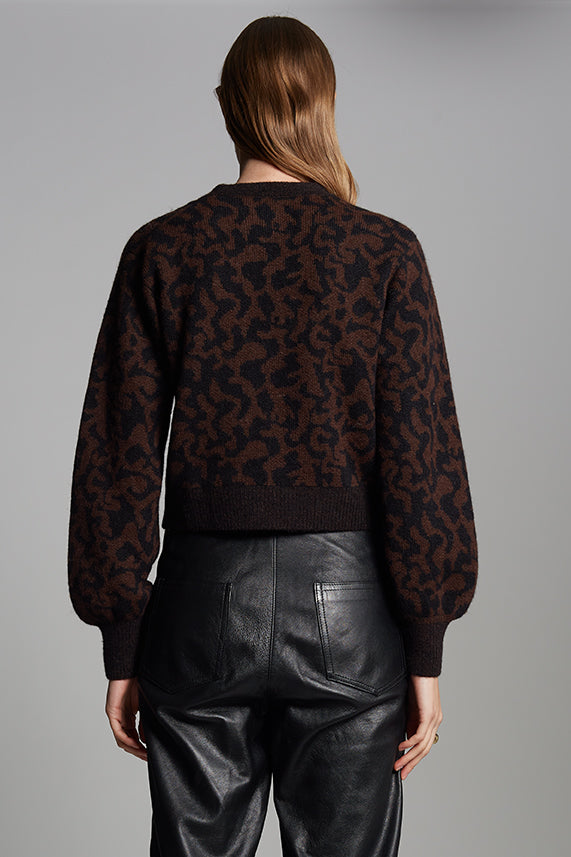 RUMI CARDI - BLACK/ESPRESSO