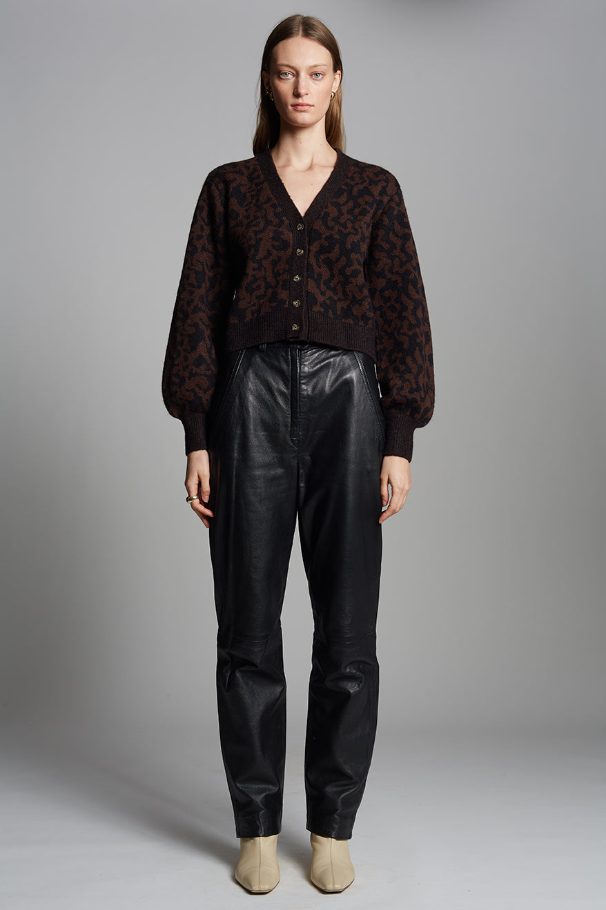 RUMI CARDI - BLACK/ESPRESSO