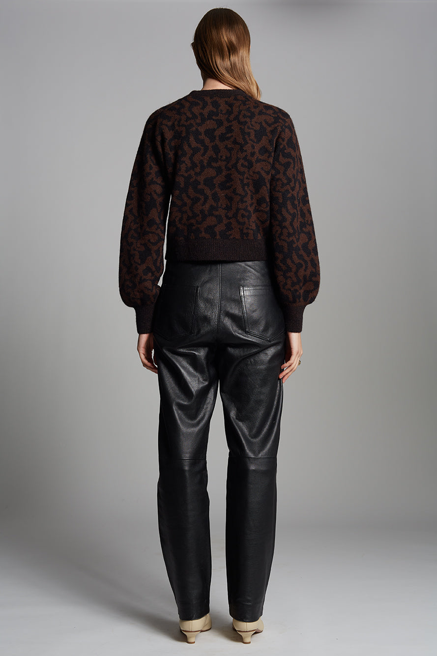 RUMI CARDI - BLACK/ESPRESSO