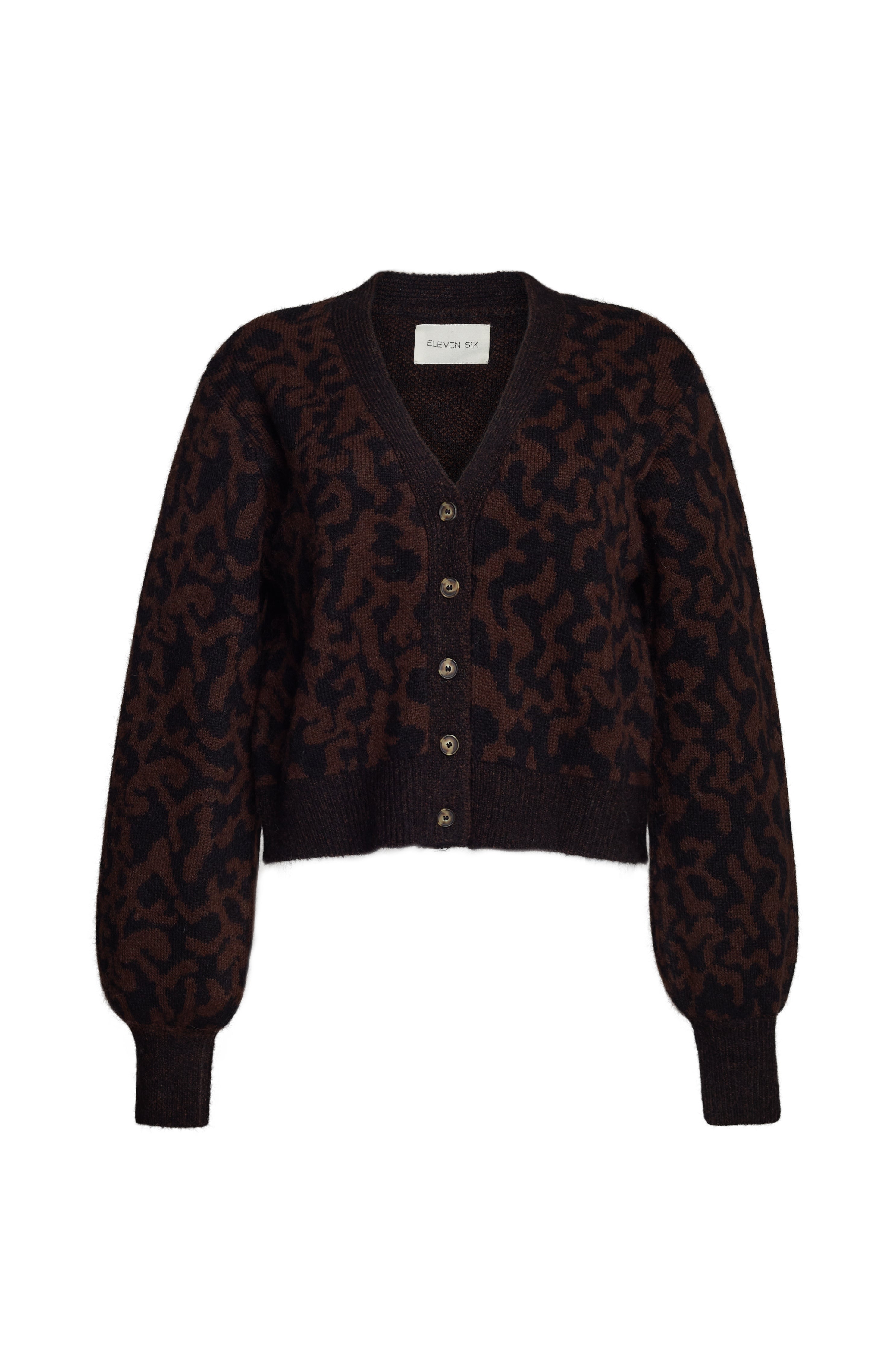 RUMI CARDI - BLACK/ESPRESSO