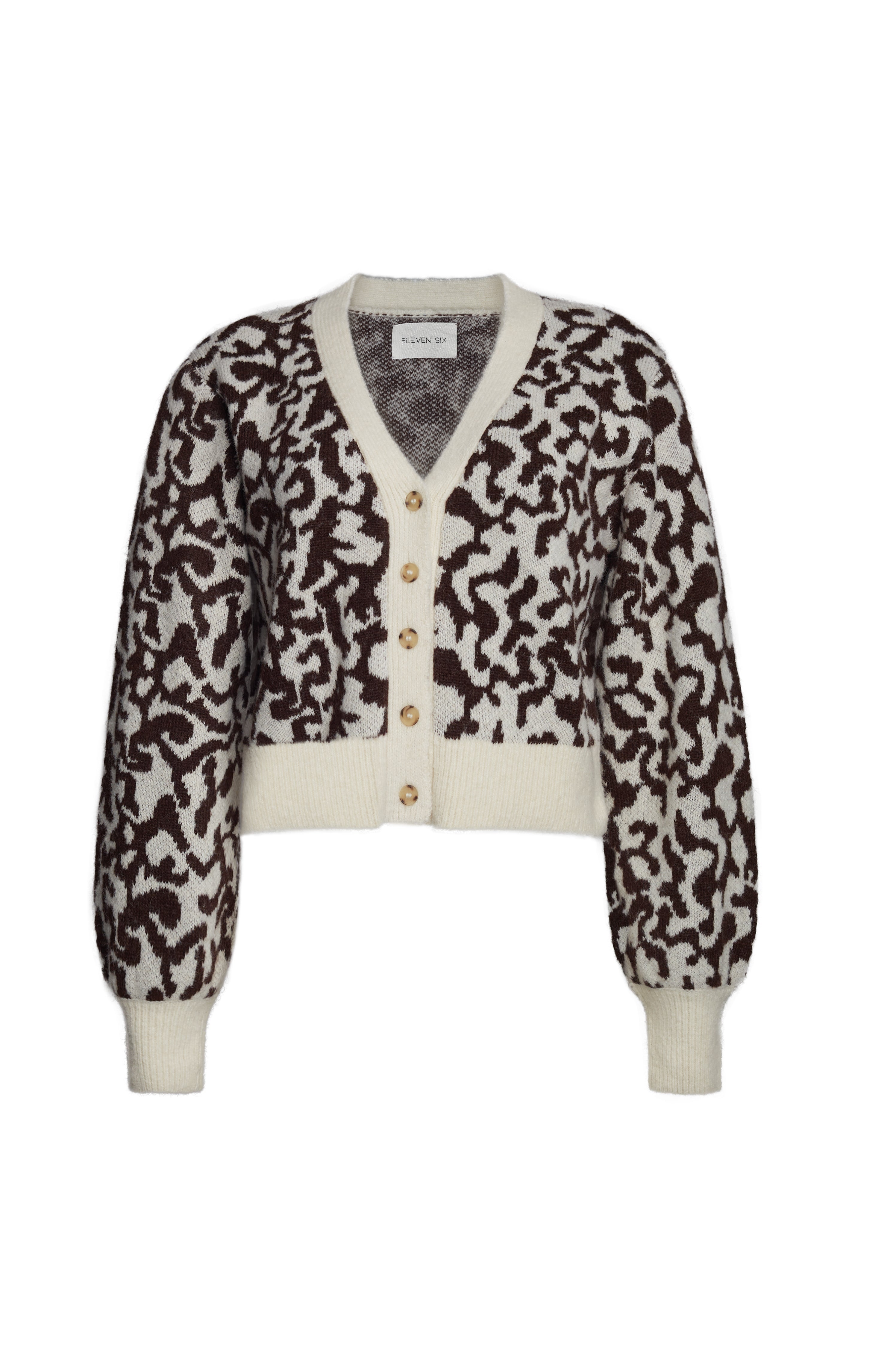 RUMI CARDI - IVORY/ESPRESSO