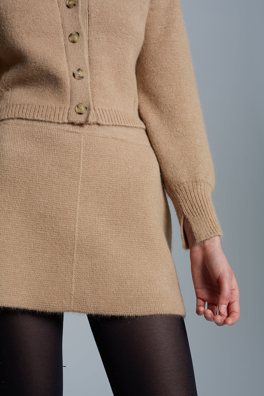 SADIE CARDI - PALE CAMEL