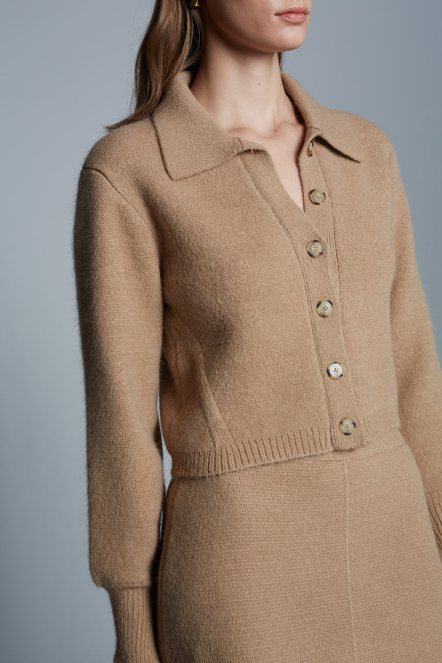 SADIE CARDI - PALE CAMEL