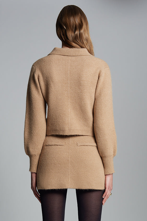 SADIE CARDI - PALE CAMEL