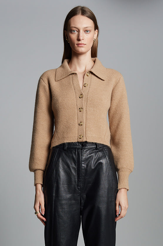 SADIE CARDI - PALE CAMEL