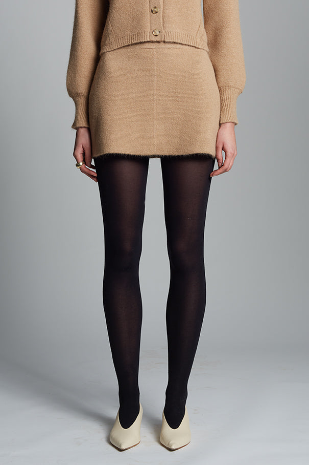 LYDIA MINI SKIRT - PALE CAMEL