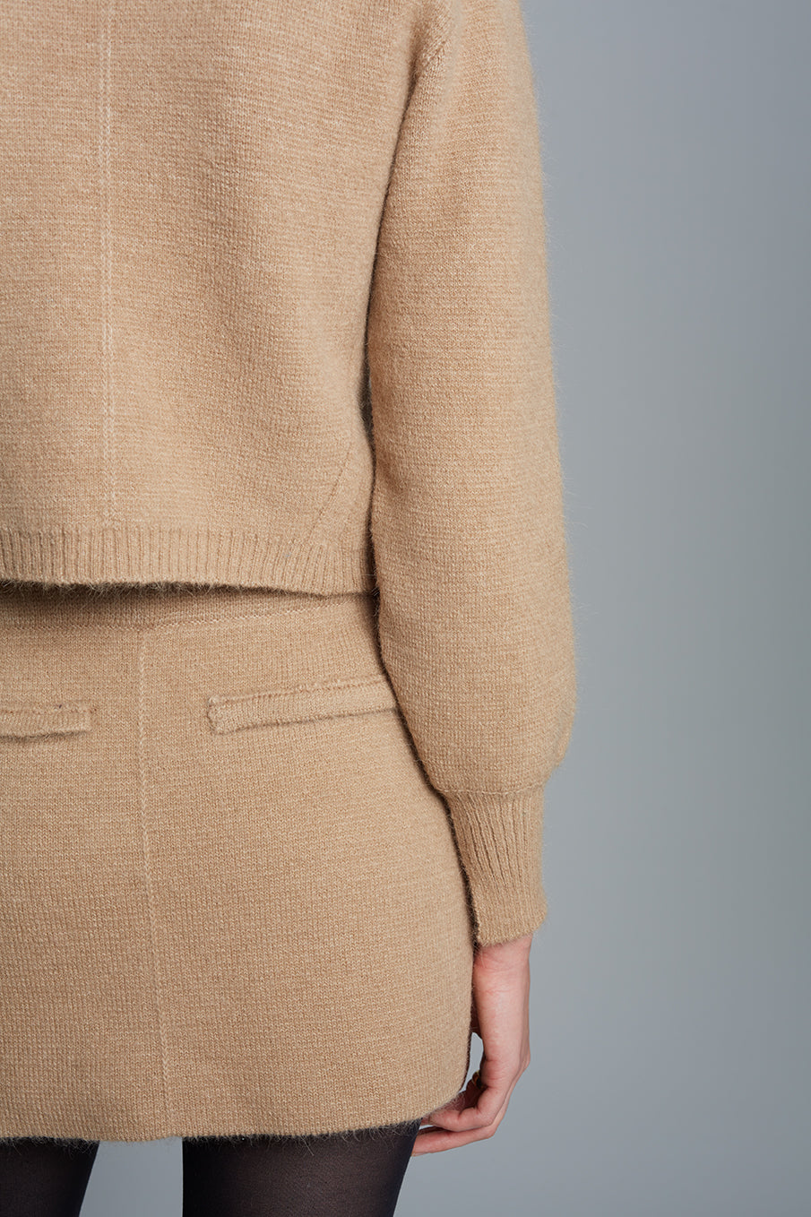 LYDIA MINI SKIRT - PALE CAMEL