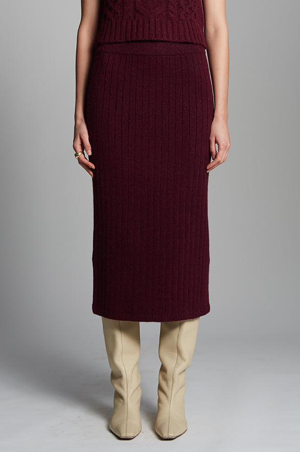 PIA TUBE SKIRT - MERLOT