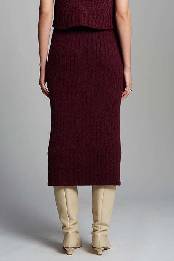 PIA TUBE SKIRT - MERLOT