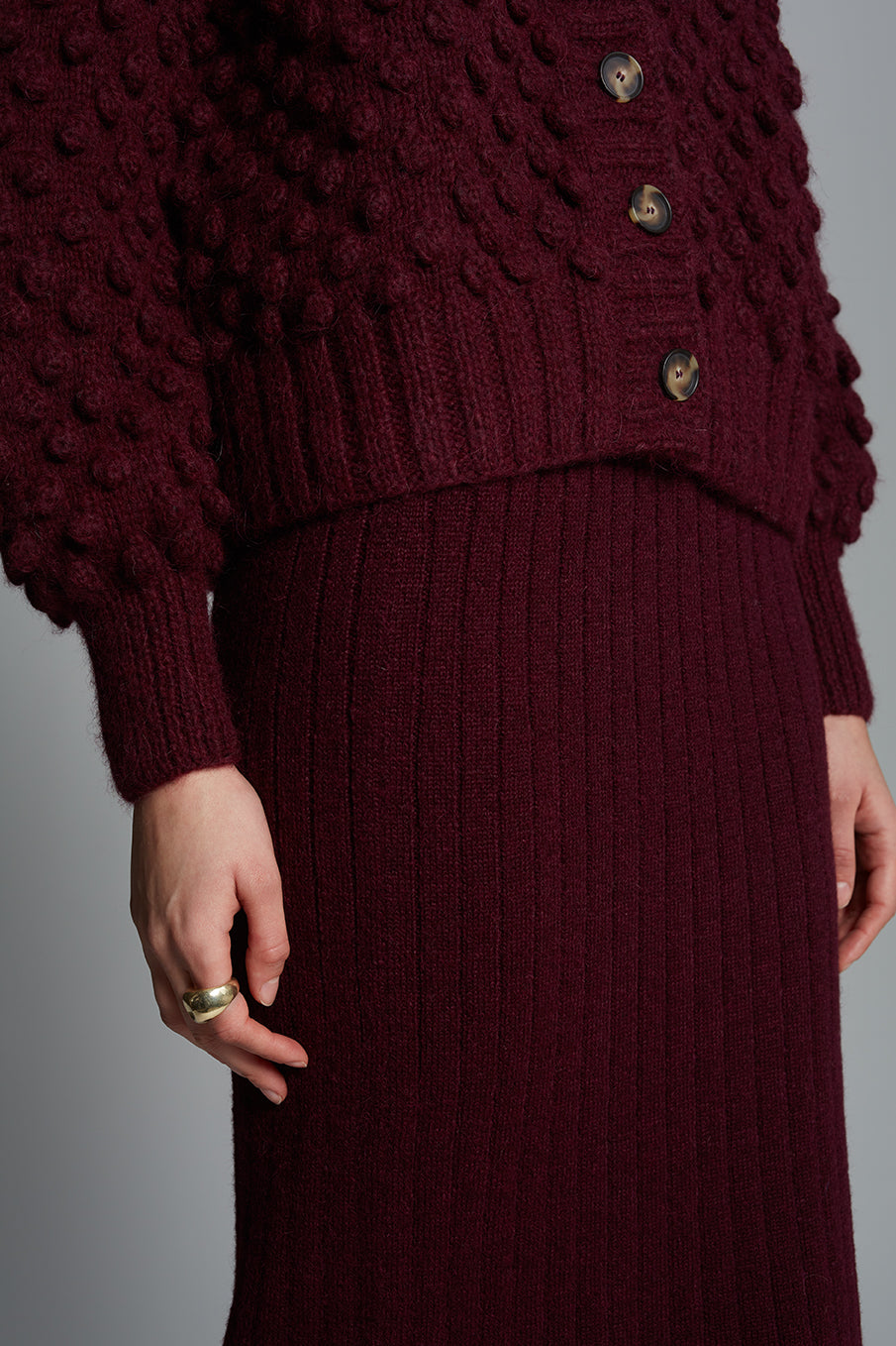 PIA TUBE SKIRT - MERLOT