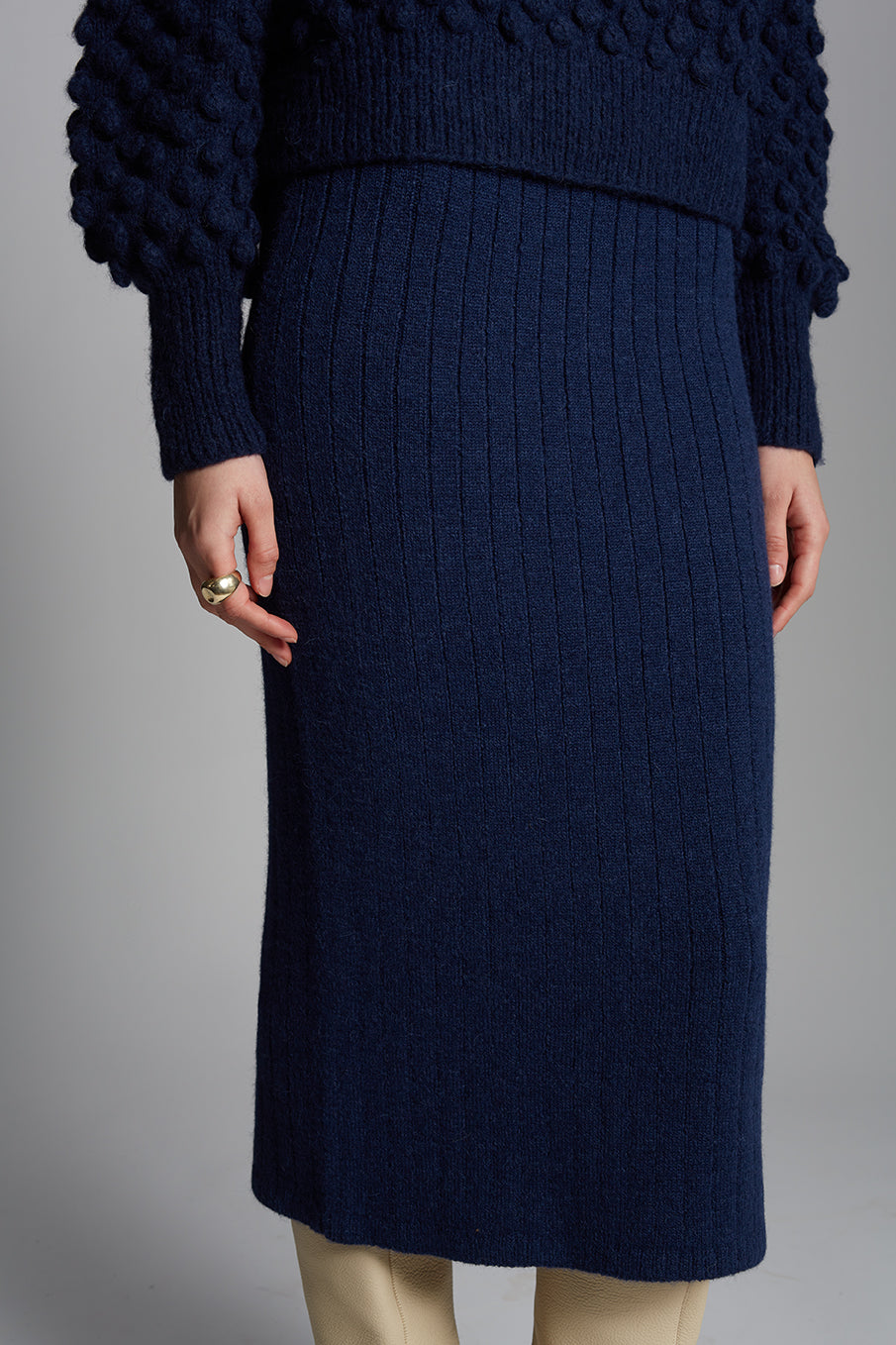 PIA TUBE SKIRT - NAVY