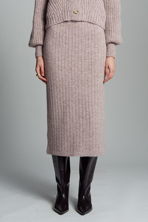 PIA TUBE SKIRT - PINK MELANGE