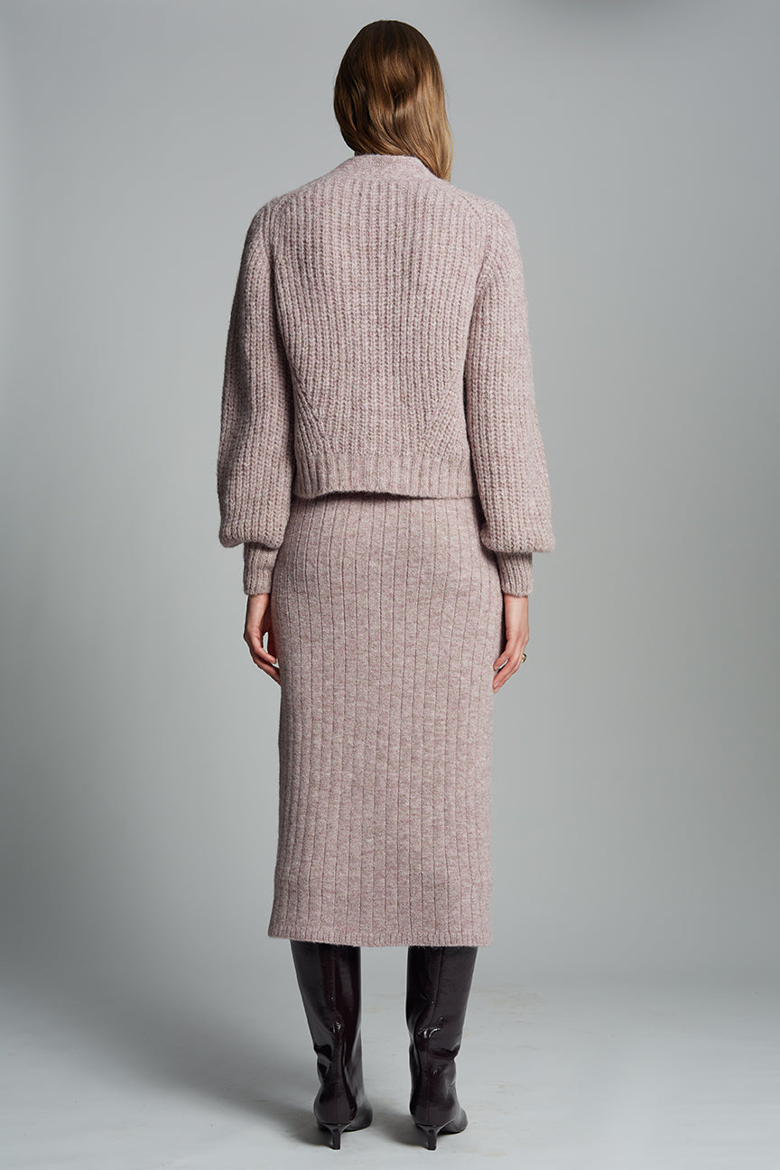 PIA TUBE SKIRT - PINK MELANGE