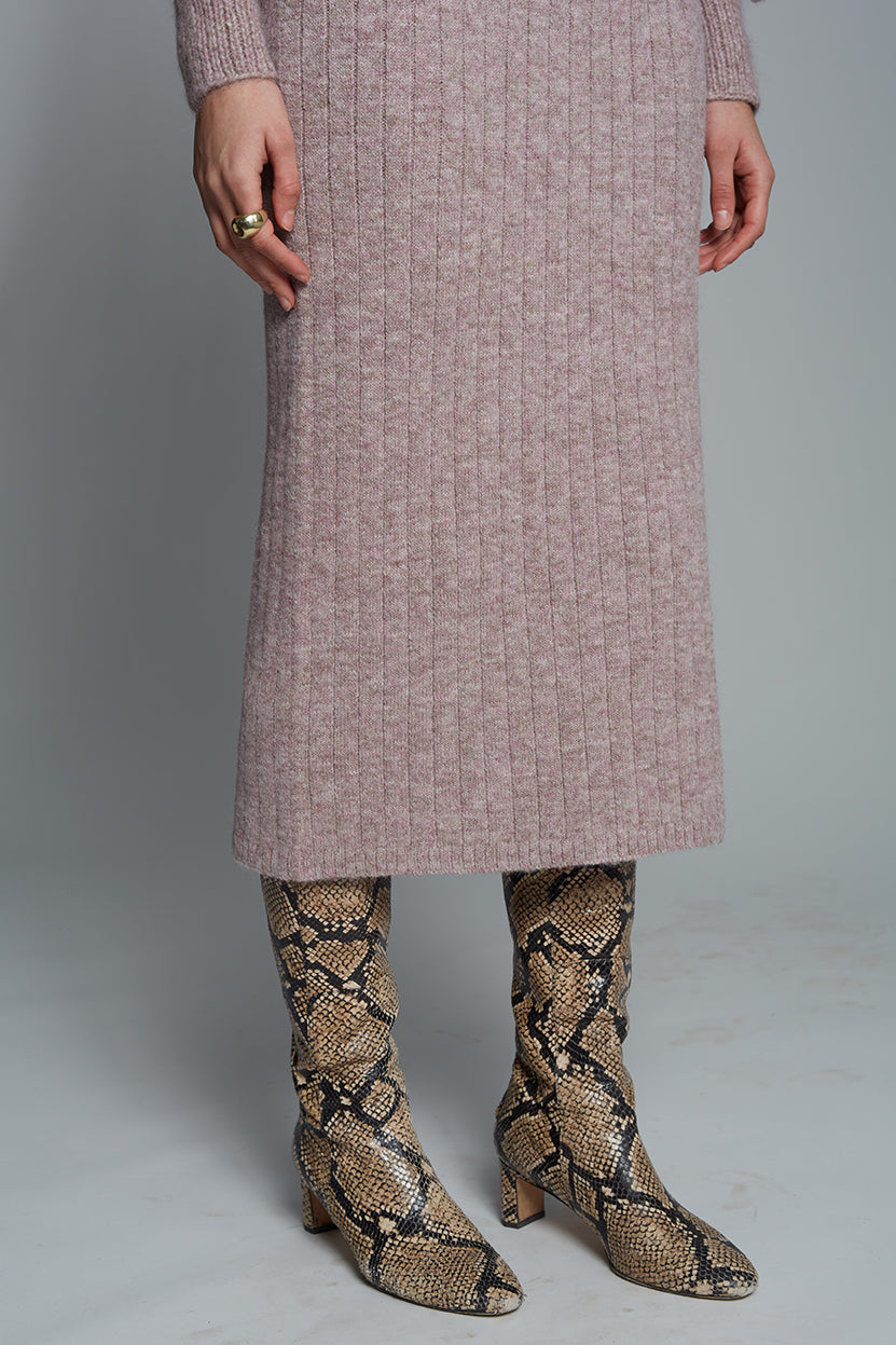 PIA TUBE SKIRT - PINK MELANGE